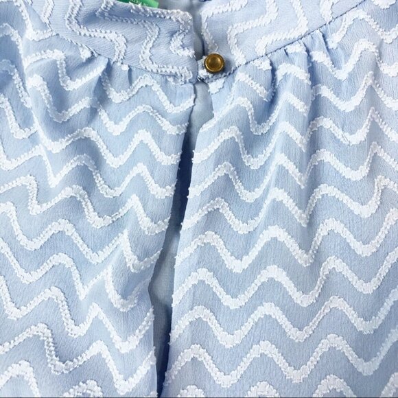 Maeve (Anthropologie) NWT Polyester Keyhole Blue CHARLEY Halter Blouse, Size 1X - Picture 8 of 12